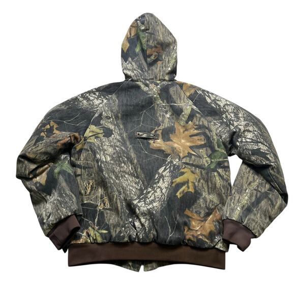 Vintage Moss Oak Apparel Men's Insulated Jacket Hooded BreakUp Size Youth XL Y2K - Picture 6 of 13